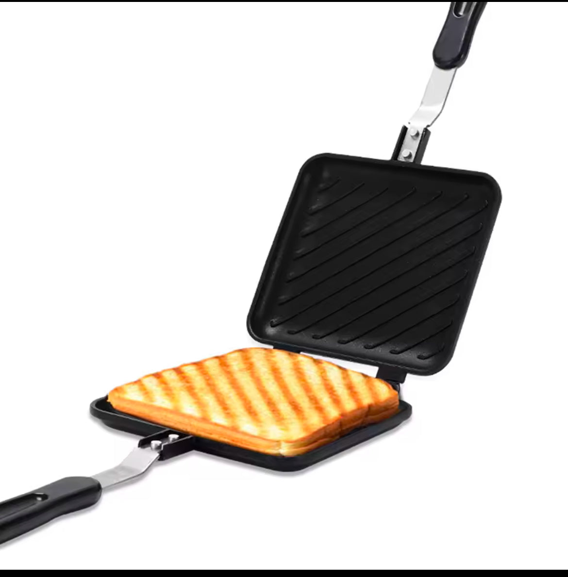 Non-stick Toasted Sandwich Maker Aluminum Alloy Grilled Sandwich Panini Maker With Insulated Handle Hot Grilled Cheese Machine