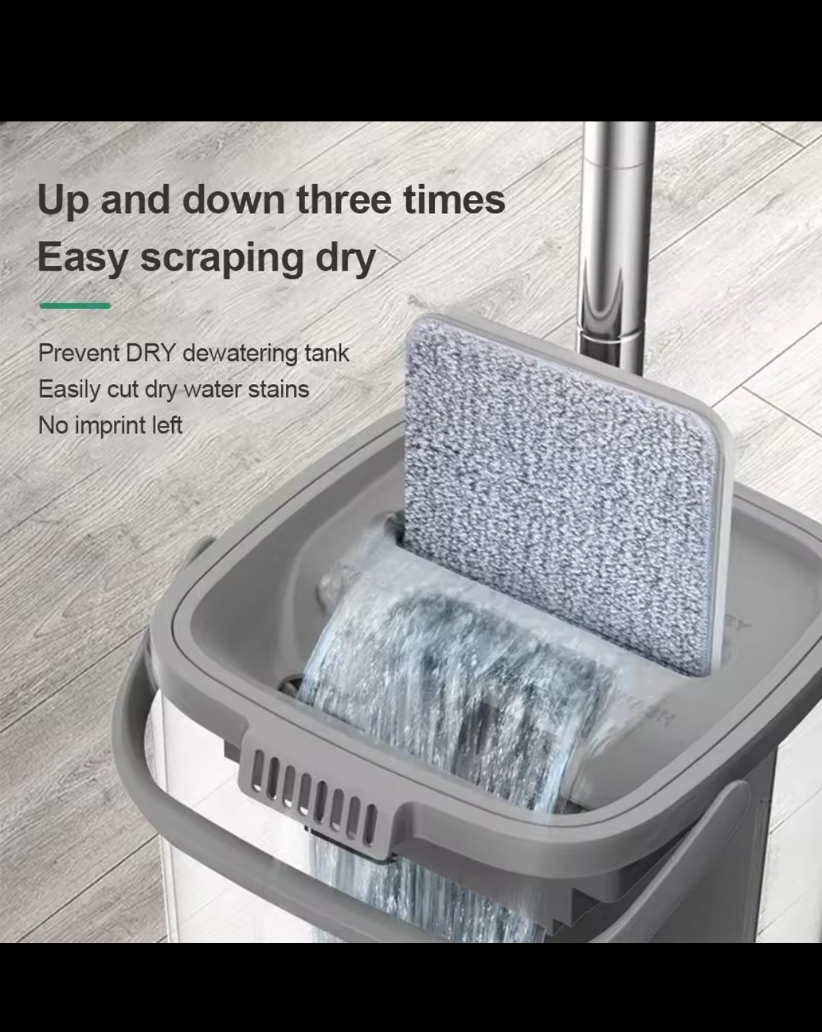 Mops with Bucket Thickened mop Clear Water Separation Lazy No Hand-Washing Squeeze Automatic Dewatering Broom Floor Cleaning Mop