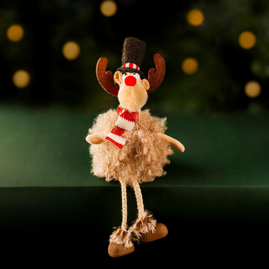 Reindeer with dangling legs