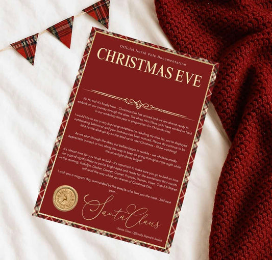 Christmas Eve letter personalised