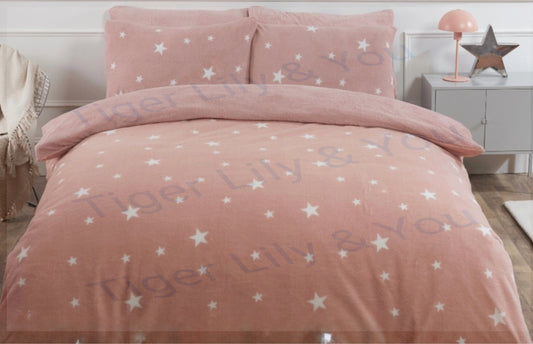 Teddy fleece duvet set 2 colours