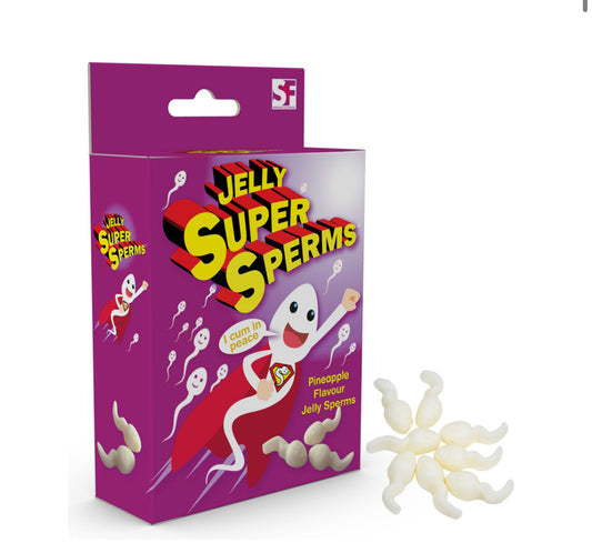 JELLY SUPER SPERMS FRUIT FLAVOURED SWEETS BY SPENCER AND FLEETWOOD