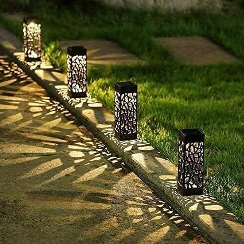 4x Silhouette Garden Solar Stake Lights