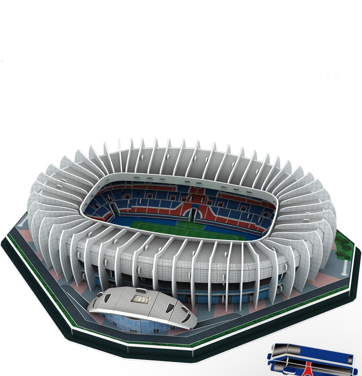 Georgie Porgy 3D Football Stadium Puzzle DIY Toy Building Kits (Parc des Princes Stadium 123 Pieces)