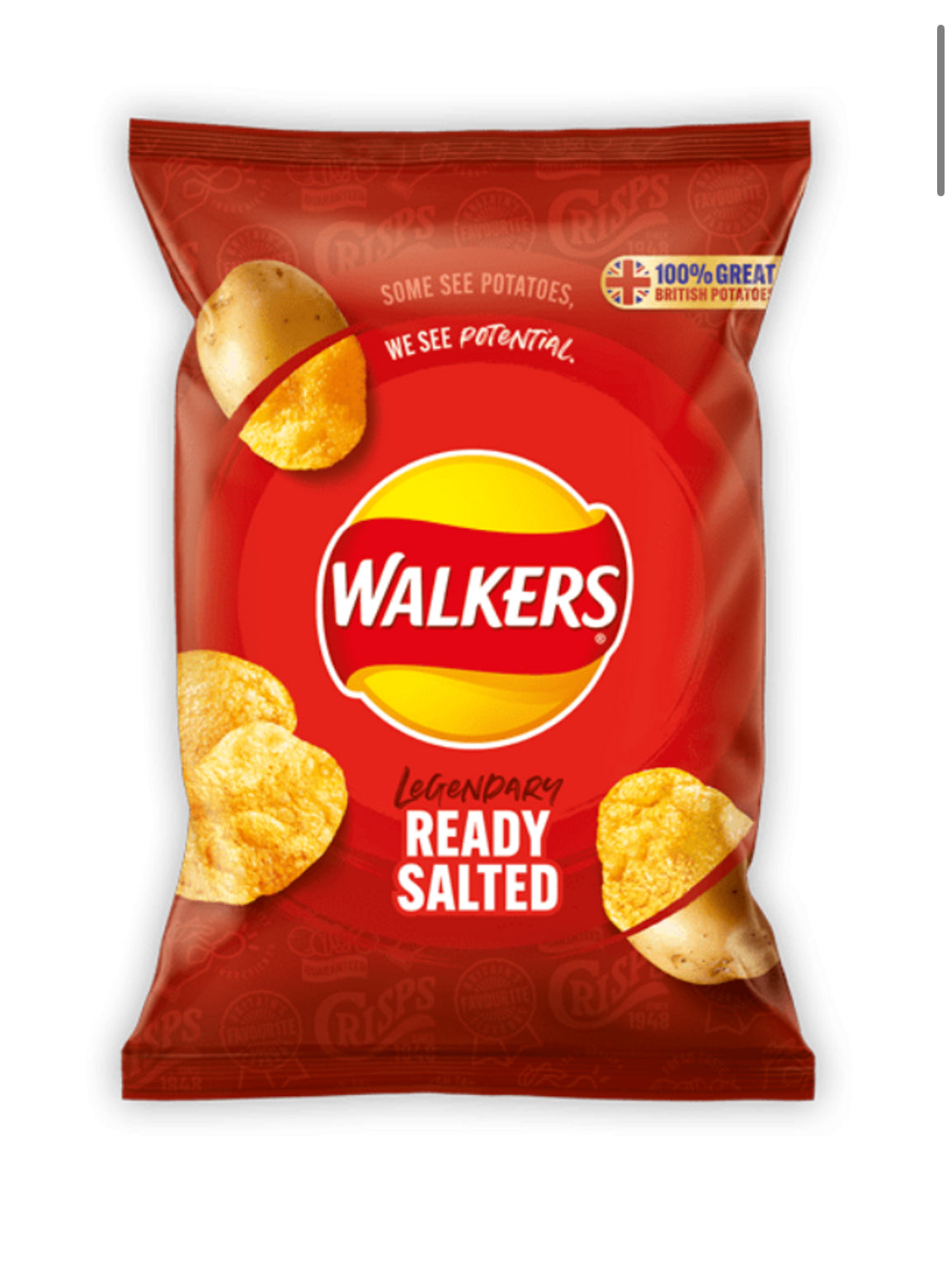 Walkers Ready Salted Crisps 32.5g x 32