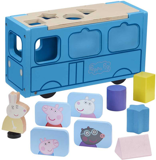 PEPPA PIG WOODEN SCHOOL BUS