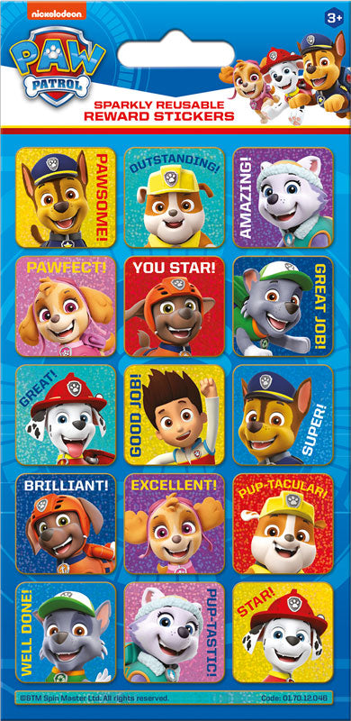 PAW PATROL REWARD STICKERS