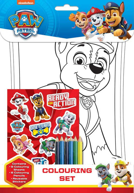 PAW PATROL COLOURING SET