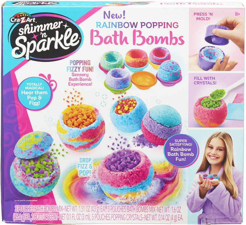 SHIMMER N SPARKLE RAINBOW SURPRISE POPPIN BATH BOMB