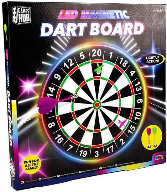 LED DART BOARD WITH MAGNETIC DARTS