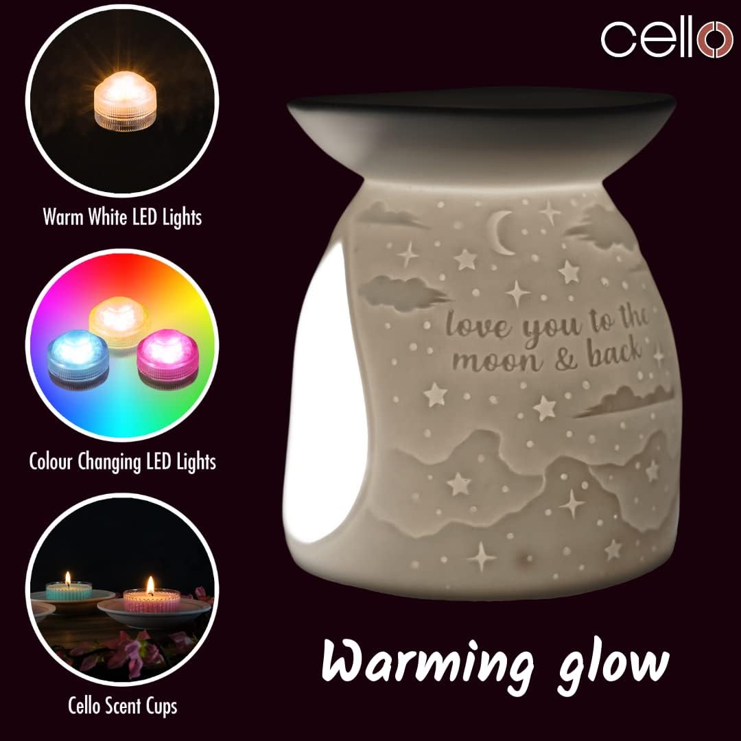 Porcelain tea light wax burner