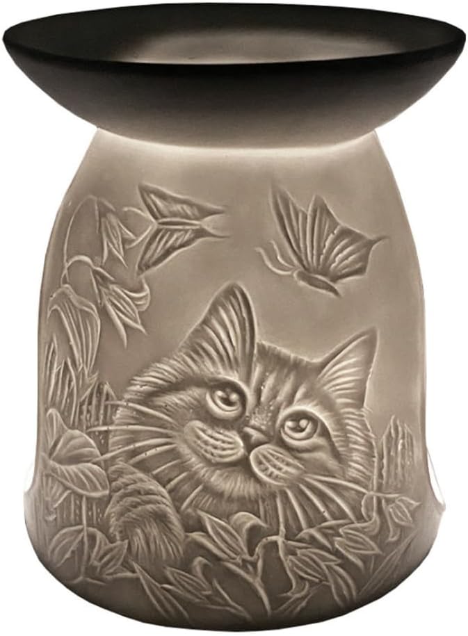 Porcelain tea light wax burner