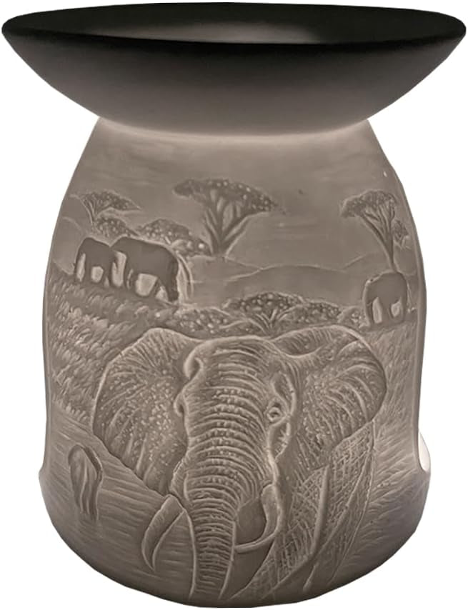 Porcelain tea light wax burner