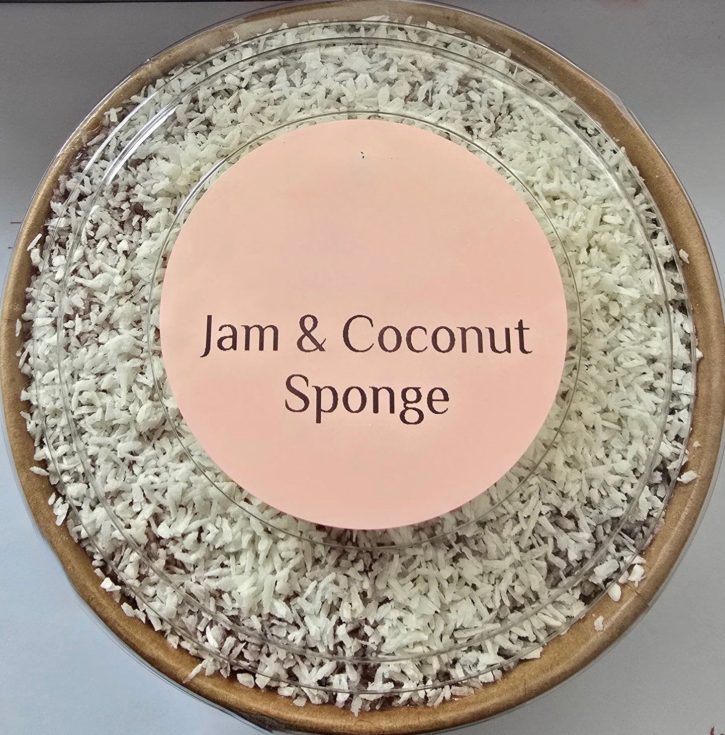 Jam & coconut sponge cake