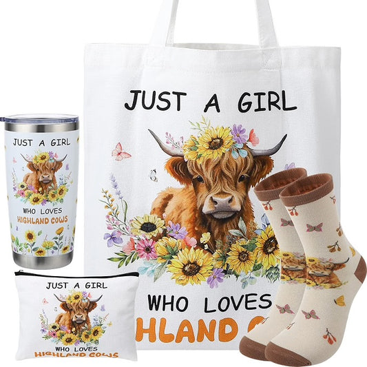 Highland cow gift set