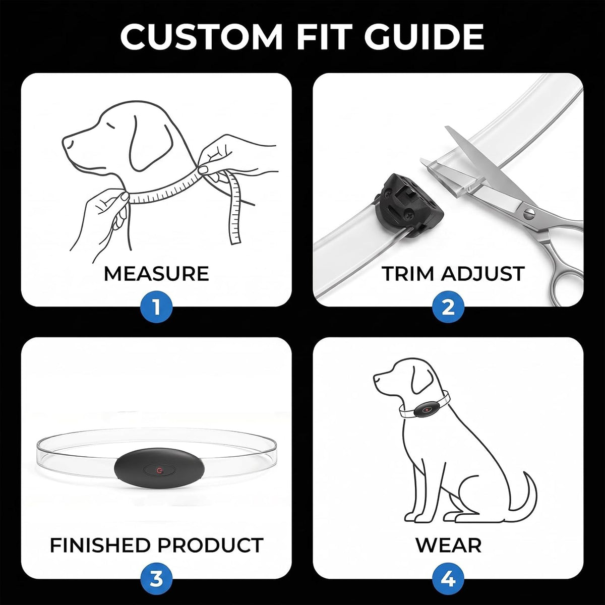 Light up dog collar
