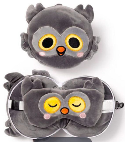 Travel pillow and eye mask
