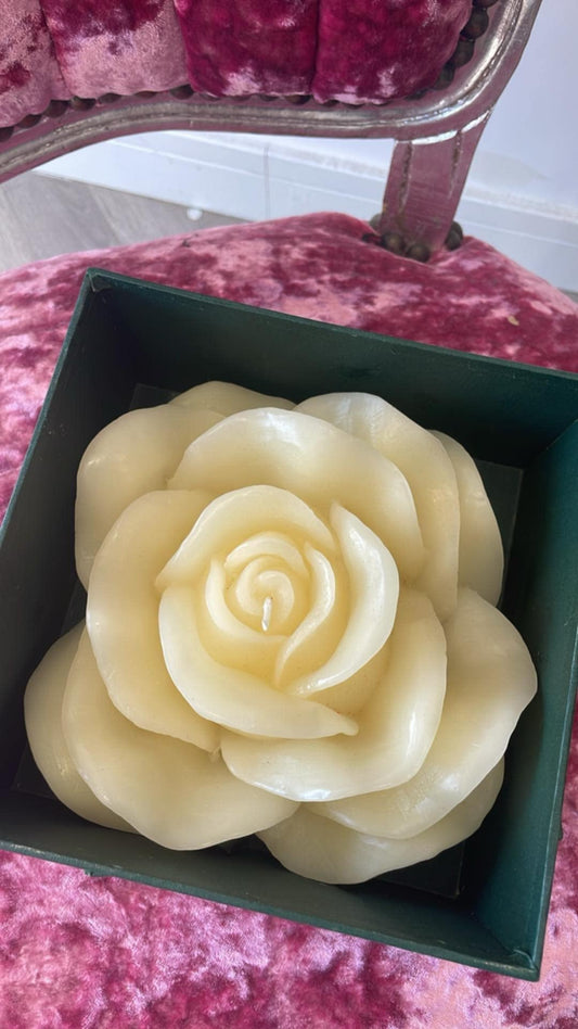 Flower shaped candle