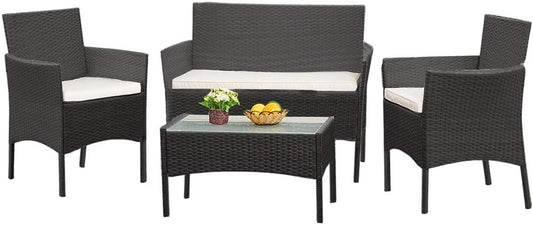 4 piece Rattan garden set