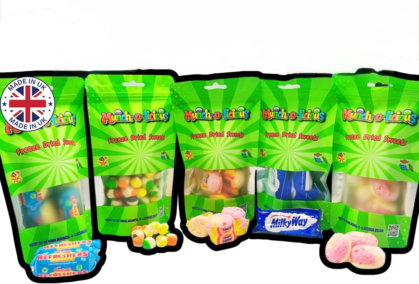 5 packs of freeze dried sweets