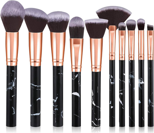 Marble make up brushes