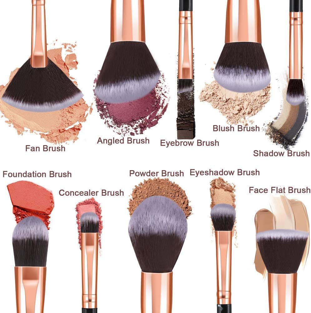 Marble make up brushes