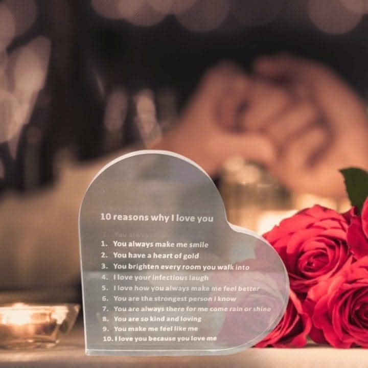 Engraved Love Heart Paperweight