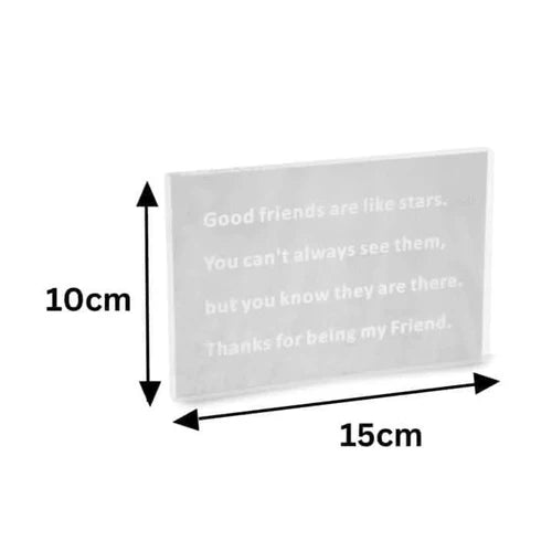 Friendship Paperweight Gift Plaque
