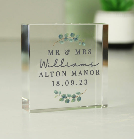 Personalised Botanical Crystal Token