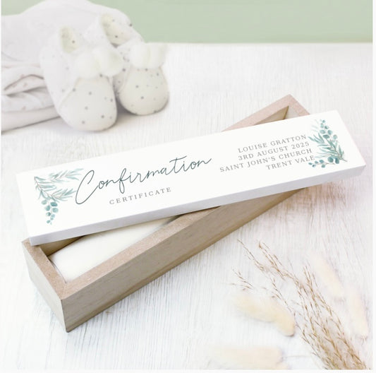 Personalised Special Date Wooden Certificate Holder