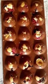 Various topped chocolate bars