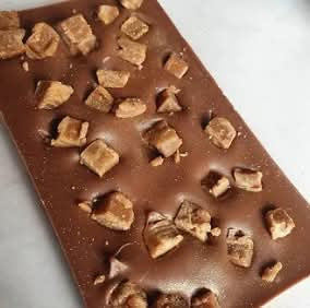 Various topped chocolate bars