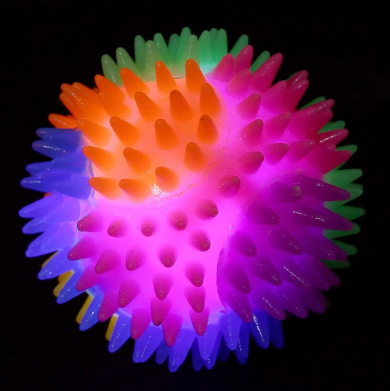 Light up spiky ball