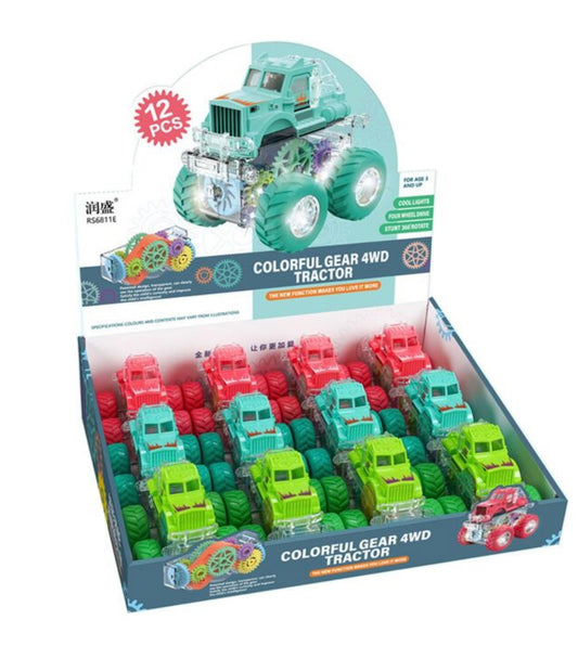 Friction stunt colourful tractor