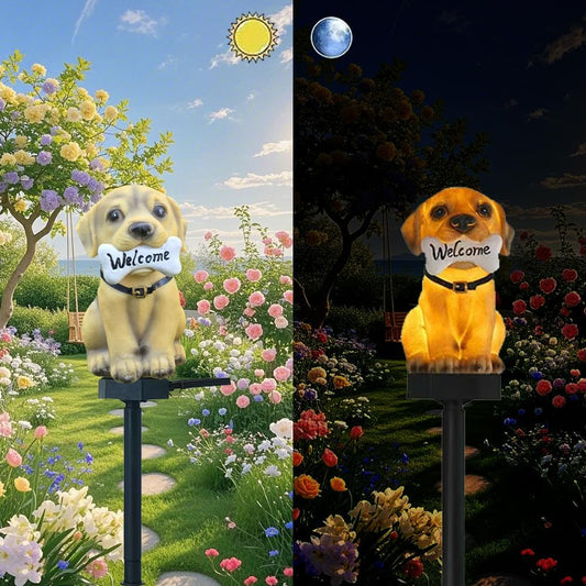 Dog Solar stake light