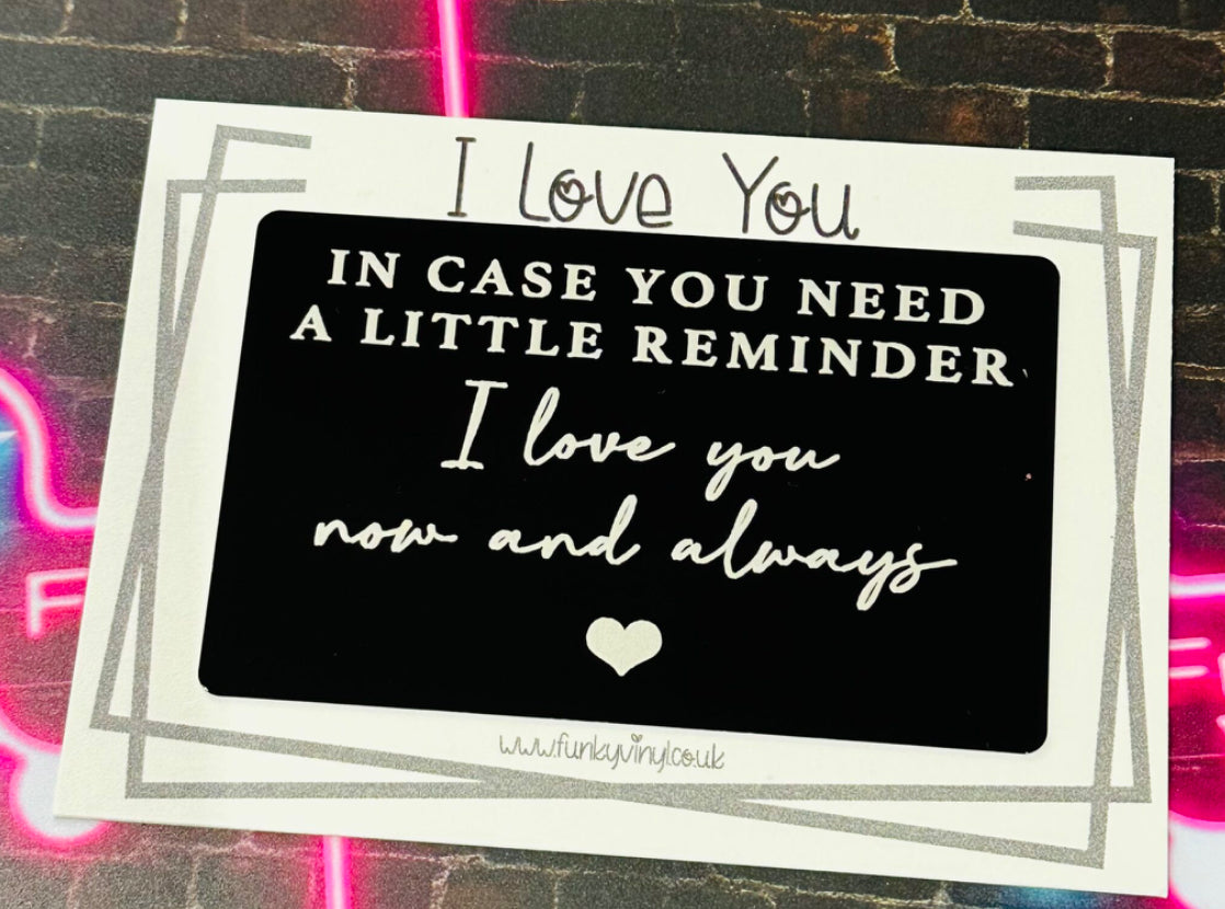 Love you metal wallet cards