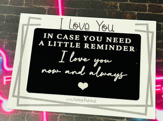 Love you metal wallet cards