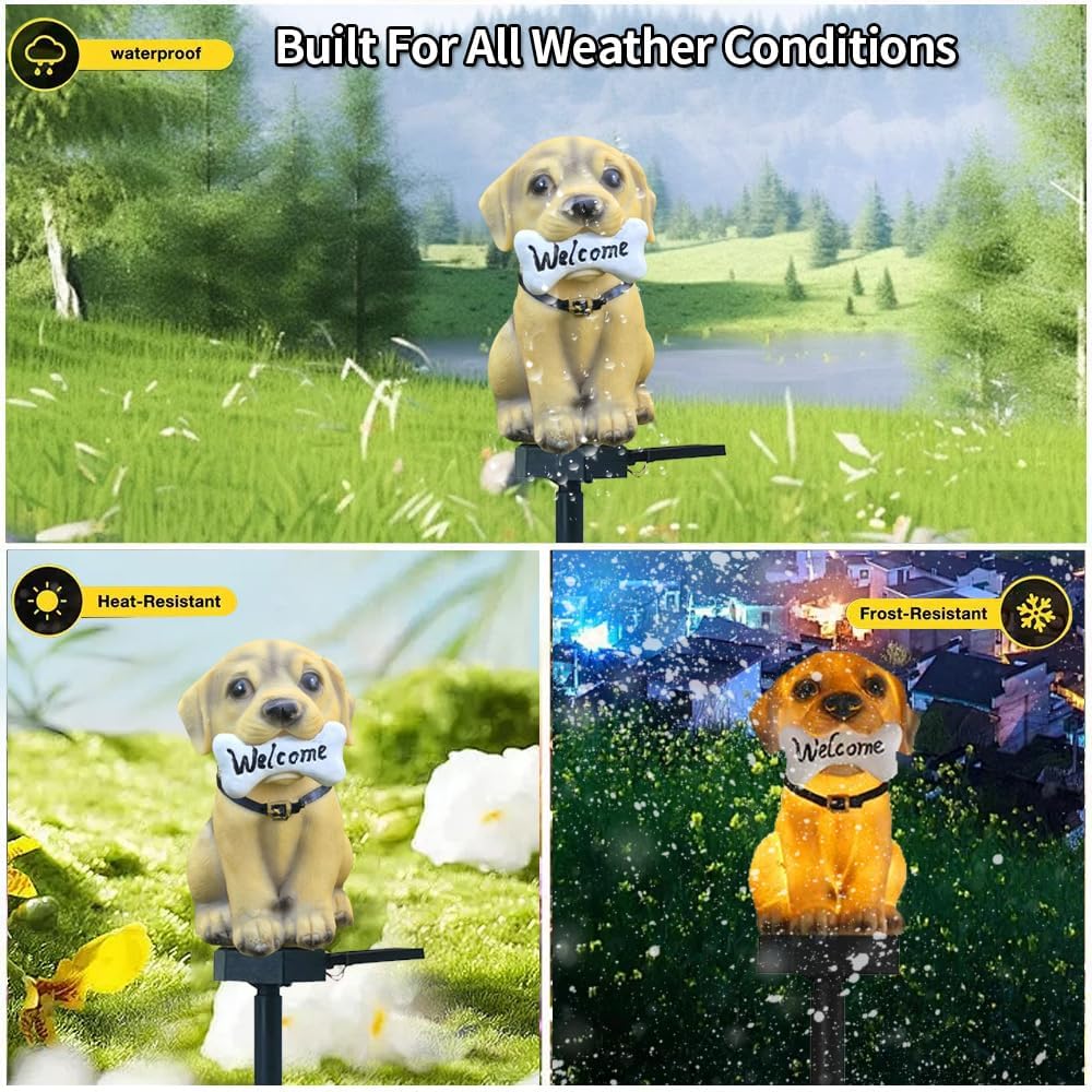 Dog Solar stake light