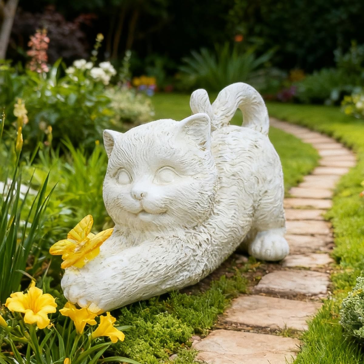 Cat solar ornaments