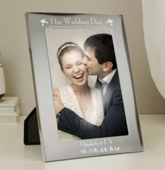 Various silver wedding frames