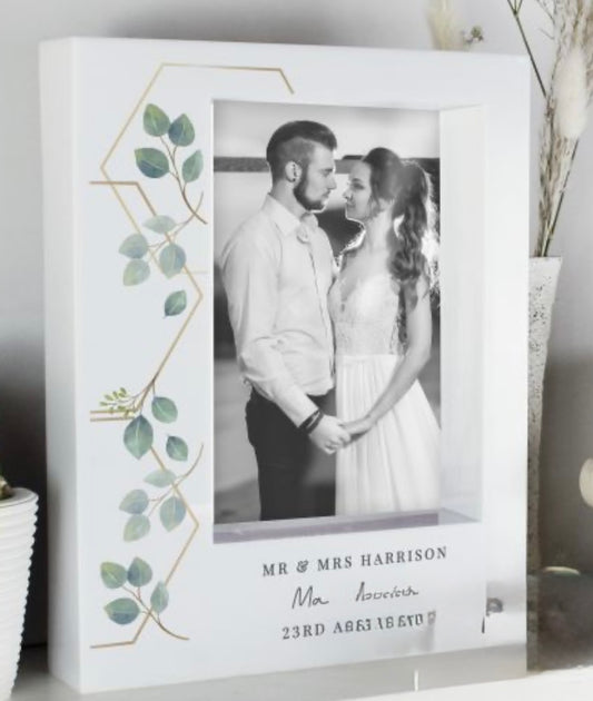 Personalised wedding box frame