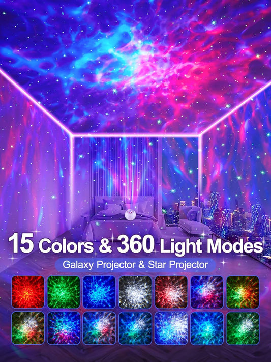 Sensory night light projector with white noise