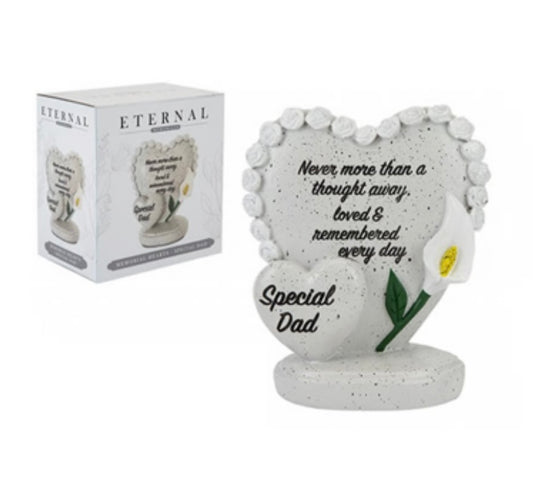 Memorial Double Heart Dad Design