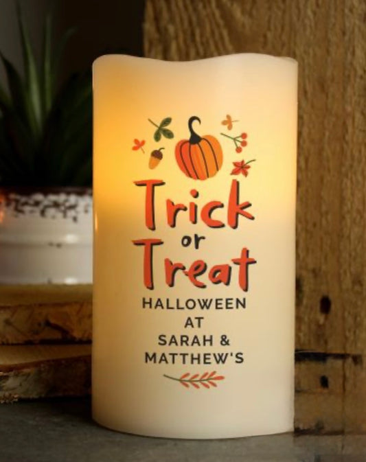 Trick or treat LED candle