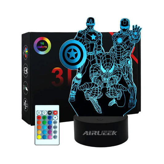 3D Marvel LED Night Light USB Table Lamp
