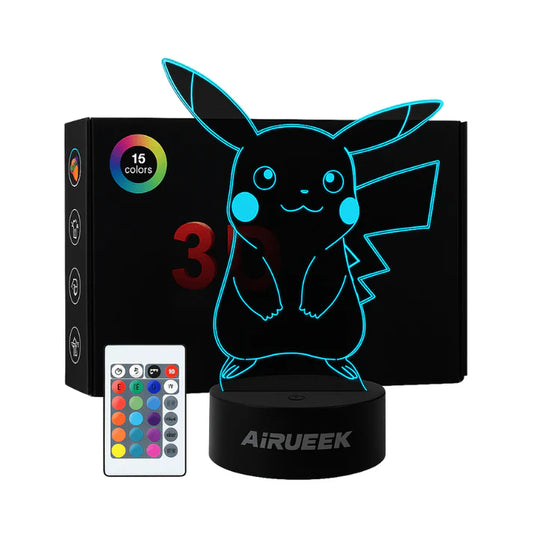 3D Pikachu LED Night Light USB Table Lamp