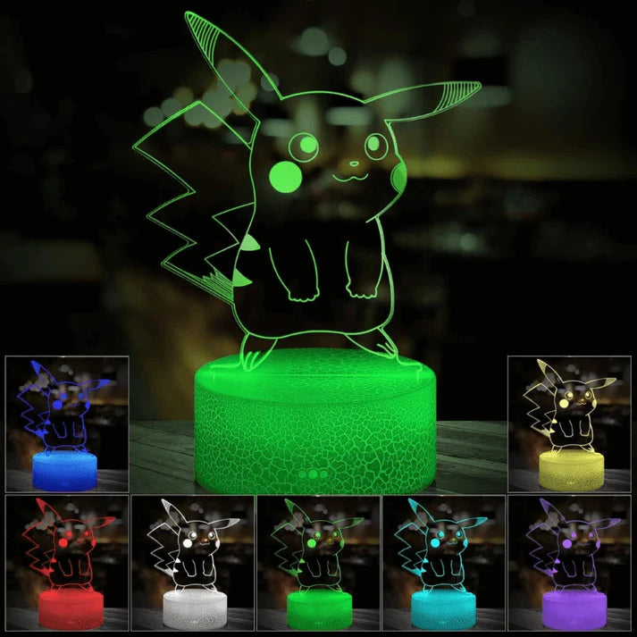 3D Pikachu LED Night Light USB Table Lamp
