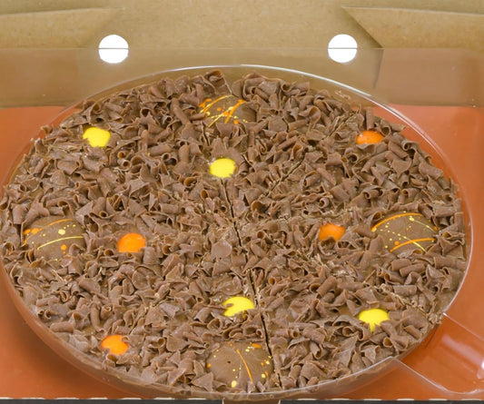 7” peanut butter chocolate pizza