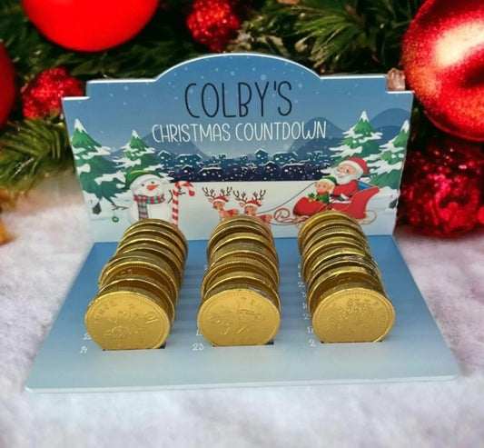 Personalised coin advent calendar