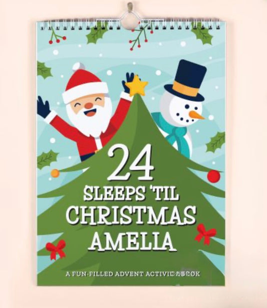 Personalised 24 sleeps activity advent book